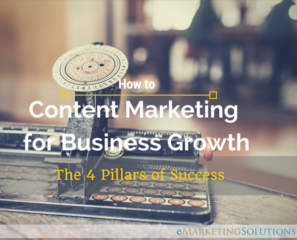 FREE eBook - Content Marketing for Business Growth, The 4 Pillars of Success
